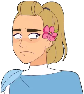 😒 Adora She-Ra and the Princesses of Power cartoon, animated, princess, female, flower telegram sticker