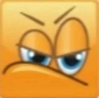 🙃 Emoji, En colère, Agacé, Contrarié, Expression whatsapp sticker