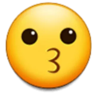 😗 emoji, kiss, face, expression, cute telegram sticker
