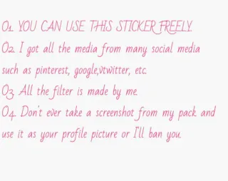 ⚠️ YOU CAN USE THIS STICKER FREELY
I got all the media from many social media such as pinterest, google,vtwitter, etc.
All the filter is made by me
Don't ever take a screenshot from my pack and use it as your profile picture or I'll ban you. sticker, kostenlos nutzbar, soziale Medien, pinterest, google, vtwitter whatsapp sticker