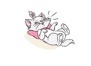 😂 Marie The Aristocats chat, dessin animé, disney, mignon, aristochats, chaton, drôle telegram sticker