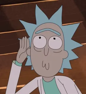 👂 Rick Sanchez Rick and Morty rick and morty, rick sanchez, cartoon, adult swim, animatie telegram sticker
