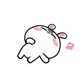 🤦♂️ kelinci, terluka, kartun, hewan, imut telegram sticker