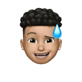 😁 Эмодзи, Пот, Лицо, Нервный, Выражение, Цифровое искусство whatsapp sticker