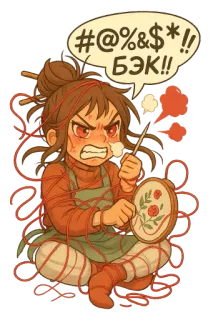 Любаша рукодельница whatsapp stickers
