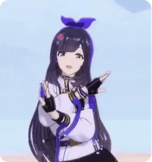 😋 anime, postać, dziewczyna, fioletowe włosy telegram sticker