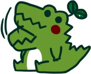👍 buaya, kartun, binatang, imut, kawaii, aligator, reptil telegram sticker