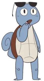 😮 Schildkröte, Cartoon, Sonnenbrille, Cool, Figur whatsapp sticker