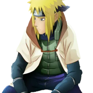 😕 Minato Namikaze Naruto Anime, Naruto, Hokage, Minato, Ninja, Fulmine Giallo telegram sticker