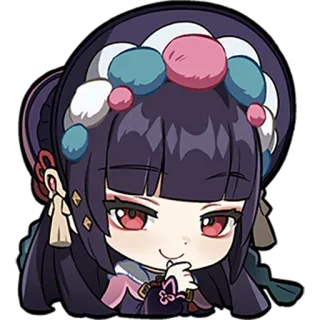 😏 Yunjin Genshin Impact yunjin, genshin impact, anime, chibi, adesivo, personagem telegram sticker