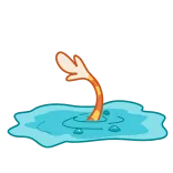 🆘 ertrinken, Cartoon, Wasser, Hilfe, sinken, Hand whatsapp sticker