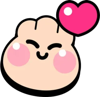 ❤️ dumpling, heart, cute, emoji, food, kawaii telegram sticker