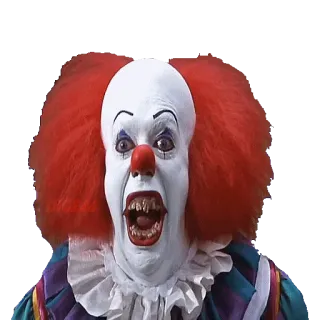 😡 Pennywise It Klaun, Straszny, Horror, Pennywise, To telegram sticker