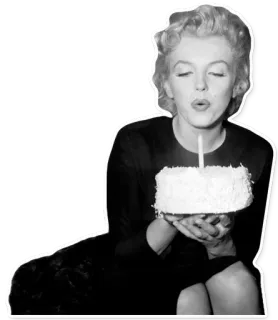 🎂 Marilyn Monroe мэрилин, монро, день рождения, торт, актриса telegram sticker