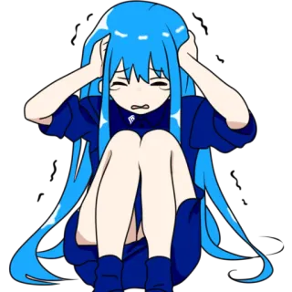 😱 Anime, Cartoon, Mädchen, Traurig, Gestresst, Deprimiert telegram sticker