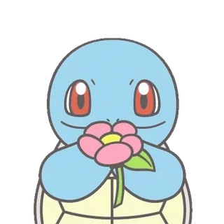 💬 Squirtle Pokemon Pokemon, Squirtle, Turtle, Flower, Cute telegram sticker