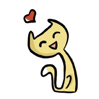 🥰 gato, coração, desenho animado, fofo, animal, animal de estimação whatsapp sticker