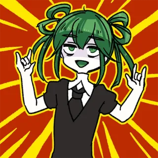 😍 anime, cartoon, character, cute, illustration telegram sticker