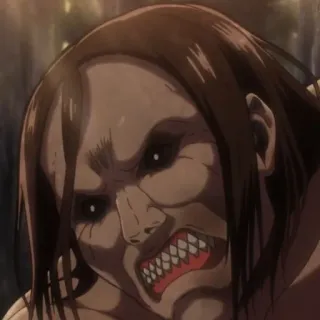 🌟 Attack on Titan Anime, Titã, Monstro, Terror, Fantasia telegram sticker
