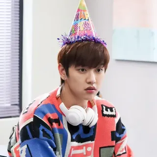 🎉 festa, compleanno, celebrazione, cappello da festa, coreano, persona telegram sticker
