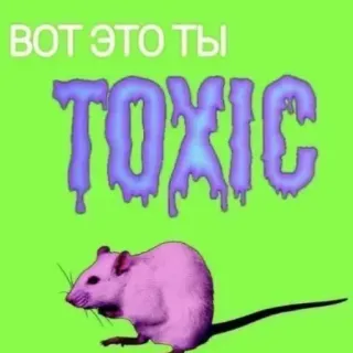 🐀 вот это ты
TOXIC giftig, Ratte, russisch, Text, Tier whatsapp sticker