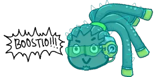 😶 BOOSTIO!!! Игры, Наклейка, Мультфильм, Милый whatsapp sticker