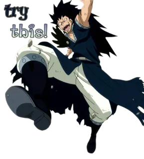 👿 try this! Anime, Manga, Aksi, Kegembiraan, Lompat, Energi telegram sticker