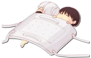 😴 lindo, durmiendo, anime, chibi, manta telegram sticker