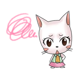 🗯 кот, чиби, аниме, мультфильм, милый telegram sticker