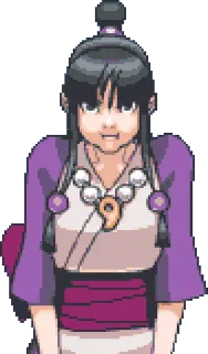 😠 Maya Fey Ace Attorney video game, character, maya fey, ace attorney telegram sticker