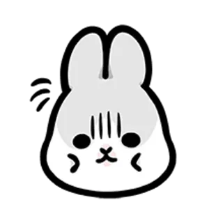 😋 兔子, 兔兔, 可爱, 动物, 贴纸, 卡通, 卡哇伊 telegram sticker