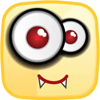 👹 monster, cartoon, eyes, teeth, cute, character, sticker telegram sticker