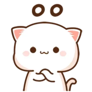 😗 oo kucing, imut, stiker, kawaii, hewan telegram sticker