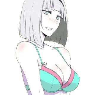 👗 Anime, Mädchen, Bikini, Cartoon, Frau telegram sticker