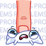 🤪 geweld, verpletteren, cartoon, pijn, vinger, verpletteren telegram sticker