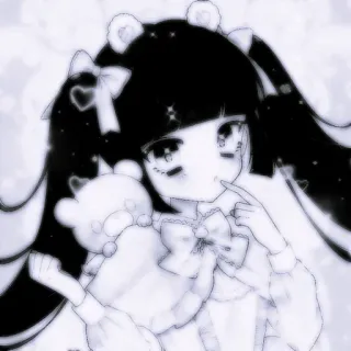 😙 anime, cute, girl, kawaii, cartoon, bear, aesthetic telegram sticker