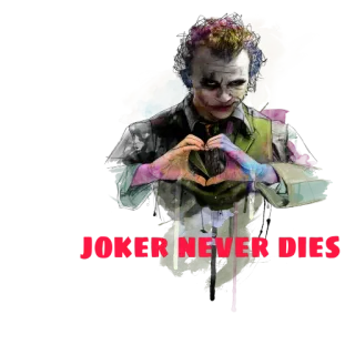 😈 Joker JOKER NEVER DIES Joker, villano, cómics, DC Comics, película, personaje telegram sticker
