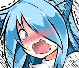 😱 anime, manga, postać, płacz, zszokowany, kreskówka telegram sticker