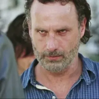 😠 Rick Grimes The Walking Dead Rick Grimes, The Walking Dead, zombie, apocalypse, angry, scary telegram sticker