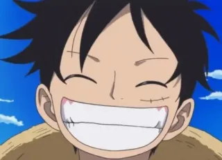 😁 Luffy One Piece anime, one piece, luffy, smile telegram sticker