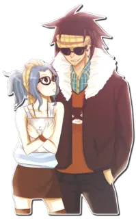😎 anime, pasangan, kartun telegram sticker