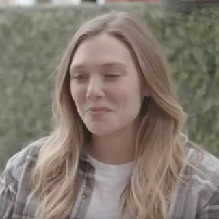 🌻 Elizabeth Olsen attrice, celebrità, ritratto, capelli biondi, donna, flanella telegram sticker