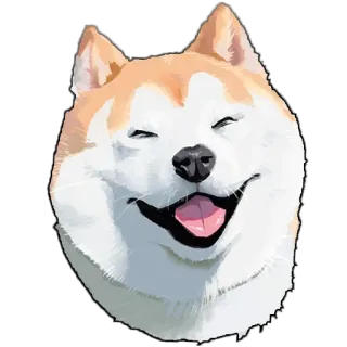 😄 dog, shiba inu, smiling, happy, pet, animal telegram sticker