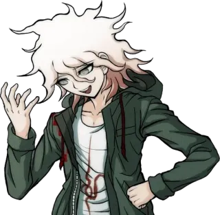 ✋ Nagito Komaeda Danganronpa anime, character, nagito komaeda, danganronpa, blood, video game telegram sticker