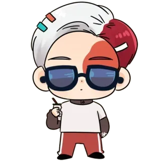 😎 Аниме, Персонаж, Стикер, Милый, Очки, Крутой, Искусство telegram sticker