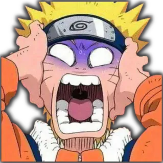 😵 Naruto 애니메이션, 만화, 우즈마키 나루토, 충격, 놀람 telegram sticker