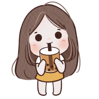 🐰 Bubble tea, Kawaii, Imut, Kartun, Minuman, Gadis telegram sticker