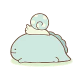 🐌 可爱, 动物, 蜗牛, 恐龙, 角落生物, 卡哇伊 telegram sticker