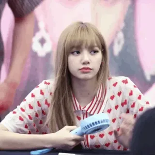 🍣 Lisa Lisa, Blackpink, K-Pop, Sängerin, Frau, blonde Haare, Promi whatsapp sticker