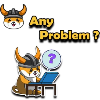 🙋‍♂️ Any Problem ? pies, pytanie, komputer, wiking, słodki telegram sticker